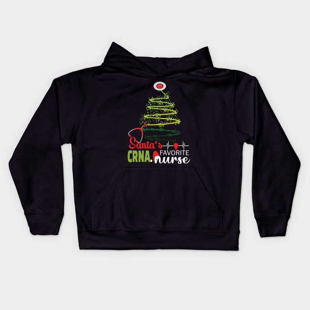 Santa's Favorite CRNA Nurse.. CRNA Nurse christmas gift Kids Hoodie by DODG99